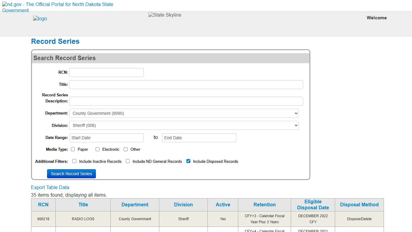 Records Management - Record Series